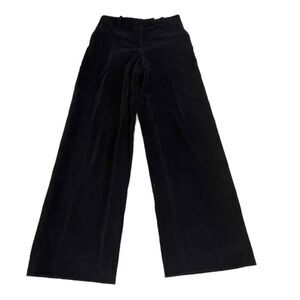 Armani Collezioni‎ Itay Black Corduroy Wide Leg Tab Waist Women's Pants Size 4